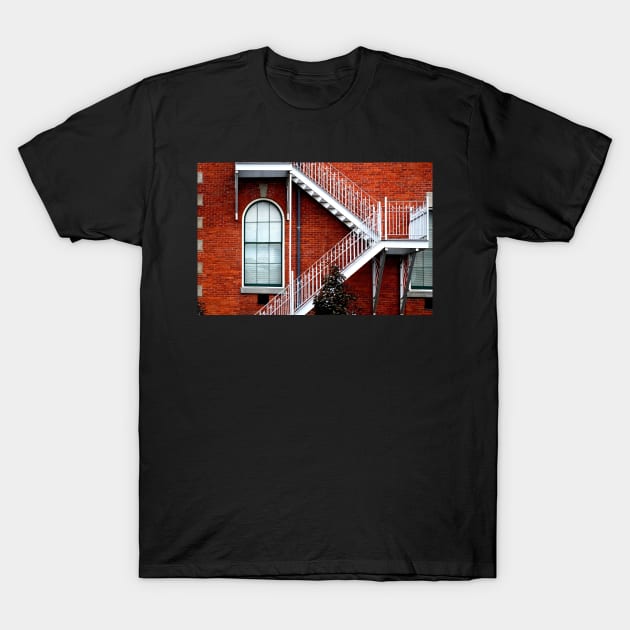 Bricks, Windows & Stairs T-Shirt by LaurieMinor